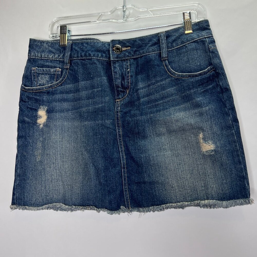 APT. 9 Denim Distressed Mini Skirt Size 10